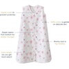 HALO SleepSack, 100% Cotton Wearable Blanket, Swaddle Transition Sleeping Bag, TOG 0.5(Wildflower Blush)