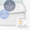 KaiyaBaby Organic Cotton Baby Sleep Sack, Long Sleeve 1.0 TOG, 6-18M(Baby Blue)