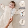 KaiyaBaby Organic Cotton Baby Sleep Sack, Long Sleeve 1.0 TOG, 6-18M(Cream)