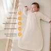 KaiyaBaby Organic Cotton Baby Sleep Sack, Long Sleeve 1.0 TOG, 6-18M(Cream)