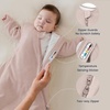 KaiyaBaby Organic Cotton Baby Sleep Sack, Long Sleeve 1.0 TOG, 6-18M(Dusty Pink)