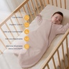 KaiyaBaby Organic Cotton Baby Sleep Sack, Long Sleeve 1.0 TOG, 6-18M(Dusty Pink)