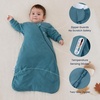 KaiyaBaby Organic Cotton Baby Sleep Sack, Long Sleeve 1.0 TOG, 6-18M(Forest Green)