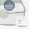 KaiyaBaby Organic Cotton Baby Sleep Sack, Long Sleeve 1.0 TOG, 6-18M(Green Sky)