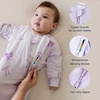 KaiyaBaby Organic Cotton Baby Sleep Sack, Long Sleeve 1.0 TOG, 6-18M(Lavender Bowa)