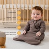KaiyaBaby Organic Cotton Baby Sleep Sack, Long Sleeve 1.0 TOG, 6-18M(Mocha Brown)