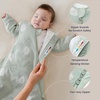 KaiyaBaby Organic Cotton Baby Sleep Sack, Long Sleeve 1.0 TOG, 6-18M(Monstera)