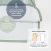 KaiyaBaby Organic Cotton Baby Sleep Sack, Long Sleeve 1.0 TOG, 6-18M(Monstera)