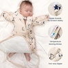 KaiyaBaby Organic Cotton Baby Sleep Sack, Long Sleeve 1.0 TOG, 6-18M(Moonlit)