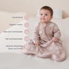 KaiyaBaby Organic Cotton Baby Sleep Sack, Long Sleeve 1.0 TOG, 6-18M(Pink Sky)