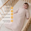 KaiyaBaby Organic Cotton Baby Sleep Sack, Long Sleeve 1.0 TOG, 6-18M(Primrose Pink)