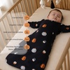 KaiyaBaby Organic Cotton Baby Sleep Sack, Long Sleeve 1.0 TOG, 6-18M(Pumpkin Dots)
