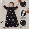 KaiyaBaby Organic Cotton Baby Sleep Sack, Long Sleeve 1.0 TOG, 6-18M(Pumpkin Dots)