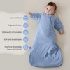 KaiyaBaby Organic Cotton Baby Sleep Sack, Long Sleeve 1.0 TOG, 6-18M(Quiet Sky)