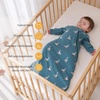KaiyaBaby Organic Cotton Baby Sleep Sack, Long Sleeve 1.0 TOG, 6-18M(Skiing Goose)