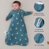 KaiyaBaby Organic Cotton Baby Sleep Sack, Long Sleeve 1.0 TOG, 6-18M(Skiing Goose)