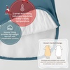 KaiyaBaby Organic Cotton Baby Sleep Sack, Long Sleeve 1.0 TOG, 6-18M(Skiing Santa)