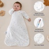 KaiyaBaby Organic Cotton Baby Sleep Sack, Long Sleeve 1.0 TOG, 6-18M(Spark Dots)