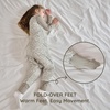 Mosebears Cotton Toddler Sleep Sack with Feet 2.5 TOG Ultra Soft Toddler Sleeping Sack Baby Sleep Bag Walker Wearable Blanket(Leaf)
