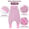 Mosebears Cotton Toddler Sleep Sack with Feet 2.5 TOG Ultra Soft Toddler Sleeping Sack Baby Sleep Bag Walker Wearable Blanket(Rose)