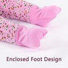 Mosebears Cotton Toddler Sleep Sack with Feet 2.5 TOG Ultra Soft Toddler Sleeping Sack Baby Sleep Bag Walker Wearable Blanket(Rose)
