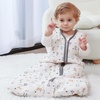 Mosebears Sleep Sack Baby Winter Wearable Blanket with 2-Way Zipper,2.5 TOG Cotton Sleep Sack Unisex (Calm Sage, 6-12 Months)(Alphabet)