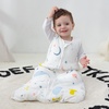 Mosebears Sleep Sack Baby Winter Wearable Blanket with 2-Way Zipper,2.5 TOG Cotton Sleep Sack Unisex (Calm Sage, 6-12 Months)(Animal White)