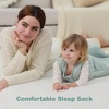 Mosebears Sleep Sack Baby Winter Wearable Blanket with 2-Way Zipper,2.5 TOG Cotton Sleep Sack Unisex (Calm Sage, 6-12 Months)(Calm Sage)
