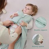 Mosebears Sleep Sack Baby Winter Wearable Blanket with 2-Way Zipper,2.5 TOG Cotton Sleep Sack Unisex (Calm Sage, 6-12 Months)(Calm Sage)