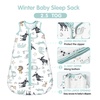 Mosebears Sleep Sack Baby Winter Wearable Blanket with 2-Way Zipper,2.5 TOG Cotton Sleep Sack Unisex (Calm Sage, 6-12 Months)(Deer)