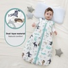 Mosebears Sleep Sack Baby Winter Wearable Blanket with 2-Way Zipper,2.5 TOG Cotton Sleep Sack Unisex (Calm Sage, 6-12 Months)(Deer)