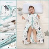 Mosebears Sleep Sack Baby Winter Wearable Blanket with 2-Way Zipper,2.5 TOG Cotton Sleep Sack Unisex (Calm Sage, 6-12 Months)(Deer)