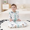 Mosebears Sleep Sack Baby Winter Wearable Blanket with 2-Way Zipper,2.5 TOG Cotton Sleep Sack Unisex (Calm Sage, 6-12 Months)(Deer)