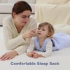 Mosebears Sleep Sack Baby Winter Wearable Blanket with 2-Way Zipper,2.5 TOG Cotton Sleep Sack Unisex (Calm Sage, 6-12 Months)(Fog Blue)