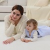 Mosebears Sleep Sack Baby Winter Wearable Blanket with 2-Way Zipper,2.5 TOG Cotton Sleep Sack Unisex (Calm Sage, 6-12 Months)(Fog Blue)