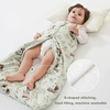Mosebears Sleep Sack Baby Winter Wearable Blanket with 2-Way Zipper,2.5 TOG Cotton Sleep Sack Unisex (Calm Sage, 6-12 Months)(Green Animal)