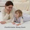 Mosebears Sleep Sack Baby Winter Wearable Blanket with 2-Way Zipper,2.5 TOG Cotton Sleep Sack Unisex (Calm Sage, 6-12 Months)(Light Grey)