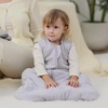 Mosebears Sleep Sack Baby Winter Wearable Blanket with 2-Way Zipper,2.5 TOG Cotton Sleep Sack Unisex (Calm Sage, 6-12 Months)(Light Grey)