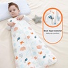 Mosebears Sleep Sack Baby Winter Wearable Blanket with 2-Way Zipper,2.5 TOG Cotton Sleep Sack Unisex (Calm Sage, 6-12 Months)(Ocean Animal)