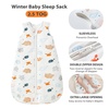Mosebears Sleep Sack Baby Winter Wearable Blanket with 2-Way Zipper,2.5 TOG Cotton Sleep Sack Unisex (Calm Sage, 6-12 Months)(Ocean Animal)