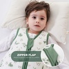 Mosebears Sleep Sack Baby Winter Wearable Blanket with 2-Way Zipper,2.5 TOG Cotton Sleep Sack Unisex (Calm Sage, 6-12 Months)(Plant)
