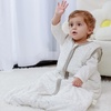 Mosebears Sleep Sack Baby Winter Wearable Blanket with 2-Way Zipper,2.5 TOG Cotton Sleep Sack Unisex (Calm Sage, 6-12 Months)(Rabbit Cat)
