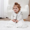 Mosebears Sleep Sack Baby Winter Wearable Blanket with 2-Way Zipper,2.5 TOG Cotton Sleep Sack Unisex (Calm Sage, 6-12 Months)(White Cloud)