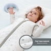 Mosebears Sleep Sack Baby Winter Wearable Blanket with 2-Way Zipper,2.5 TOG Cotton Sleep Sack Unisex (Calm Sage, 6-12 Months)(White Cloud)