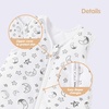 Mosebears Sleep Sack Baby Winter Wearable Blanket with 2-Way Zipper,2.5 TOG Cotton Sleep Sack Unisex (Calm Sage, 6-12 Months)(White Star)