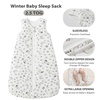 Mosebears Sleep Sack Baby Winter Wearable Blanket with 2-Way Zipper,2.5 TOG Cotton Sleep Sack Unisex (Calm Sage, 6-12 Months)(White Star)
