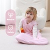 Mosebears Unisex Baby Sleep Sack 1.0 TOG, Supersoft Rayon Made from Bamboo Wearable Blanket with 2-Way Zipper (Dark Green,6-18 Months)(Blush)