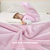 Mosebears Unisex Baby Sleep Sack 1.0 TOG, Supersoft Rayon Made from Bamboo Wearable Blanket with 2-Way Zipper (Dark Green,6-18 Months)(Blush)