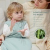 Mosebears Unisex Baby Sleep Sack 1.0 TOG, Supersoft Rayon Made from Bamboo Wearable Blanket with 2-Way Zipper (Dark Green,6-18 Months)(Sage)