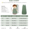 Mosebears Unisex Baby Sleep Sack 1.0 TOG, Supersoft Rayon Made from Bamboo Wearable Blanket with 2-Way Zipper(Deep Green)